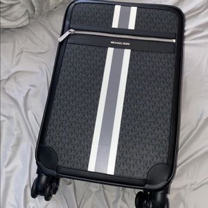 Limited Edition Black MICHAEL KORS Logo Stripe Suitcase Luggage